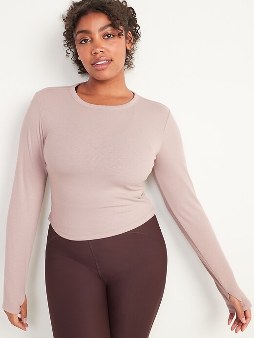 Image number 5 showing, UltraLite Ribbed Cropped Top