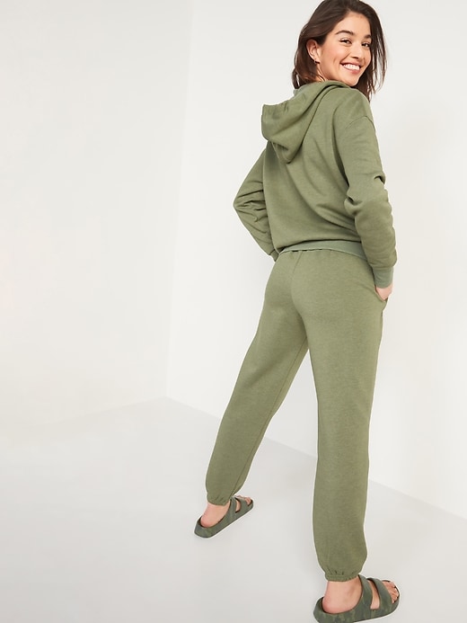 Image number 2 showing, Extra High-Waisted Cropped French-Terry Classic Jogger Sweatpants
