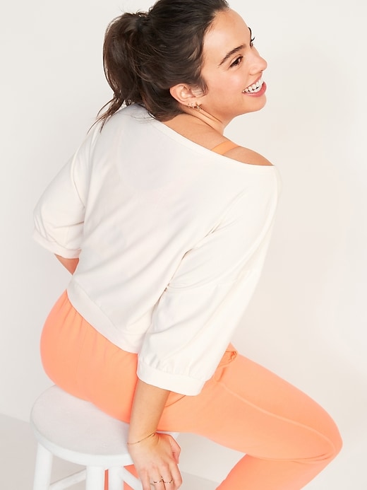 Image number 6 showing, Breathe ON Cropped Elbow-Sleeve Performance Top