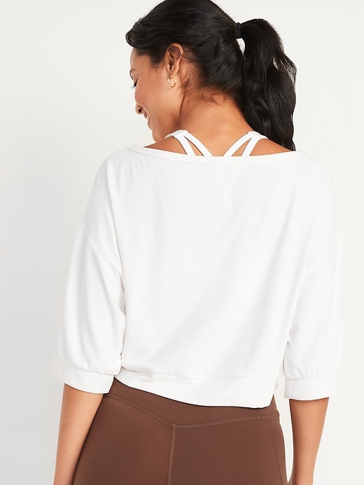 Image number 2 showing, Breathe ON Cropped Elbow-Sleeve Performance Top