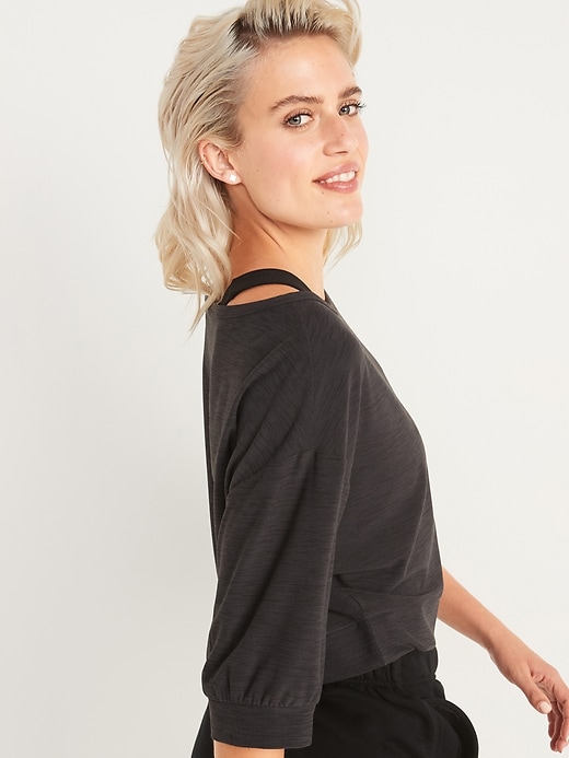 Image number 2 showing, Breathe ON Cropped Elbow-Sleeve Performance Top