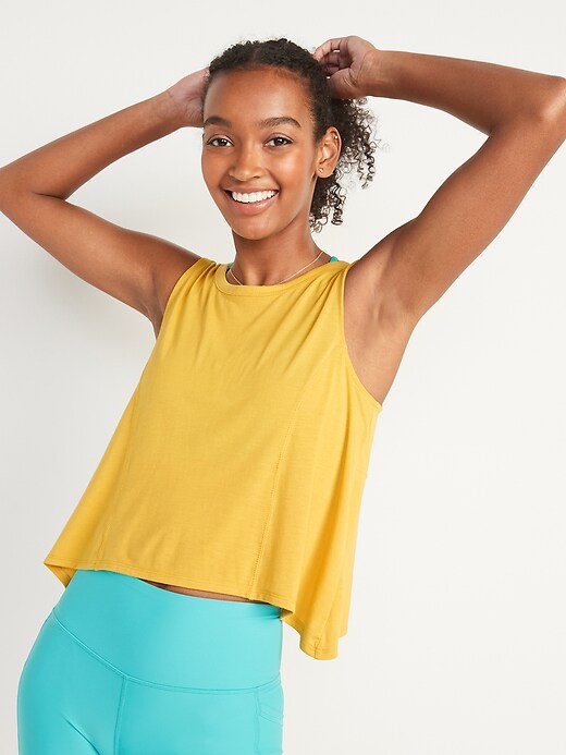 Image number 1 showing, UltraLite Cross-Back Sleeveless Top