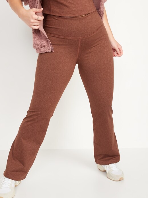 Image number 5 showing, High-Waisted CozeCore Flare Pants