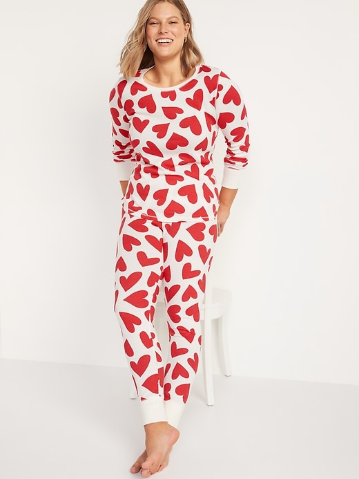 Image number 5 showing, Matching Printed Thermal Pajama Set