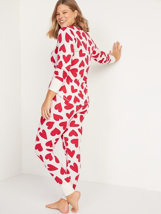 Image number 6 showing, Matching Printed Thermal Pajama Set