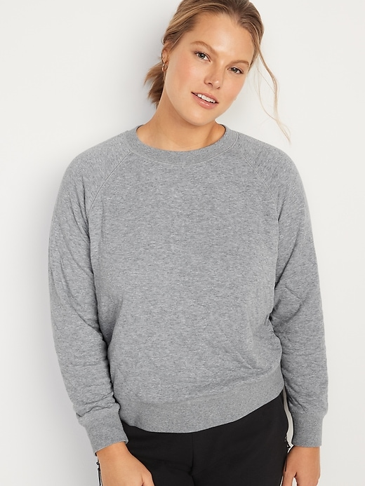 Image number 5 showing, Long-Sleeve Vintage Quilted Easy Sweatshirt