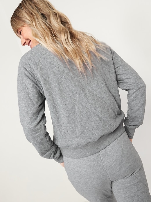 Image number 2 showing, Long-Sleeve Vintage Quilted Easy Sweatshirt