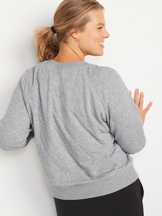 Image number 6 showing, Long-Sleeve Vintage Quilted Easy Sweatshirt