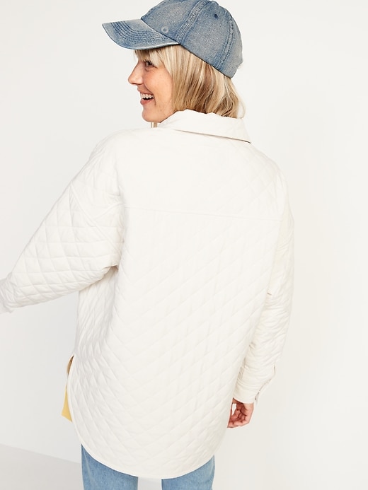 Image number 2 showing, StretchTech Oversized Quilted Shacket