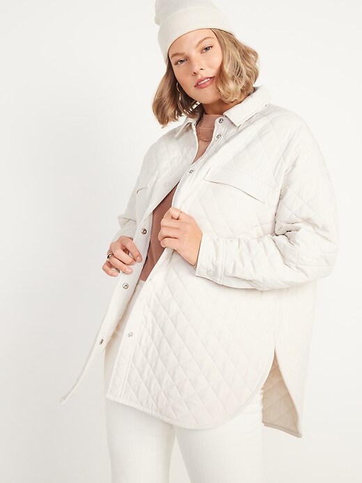 Image number 5 showing, StretchTech Oversized Quilted Shacket