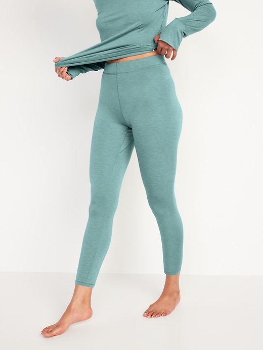 Image number 1 showing, High-Waisted UltraBase Merino Wool Base Layer Tights