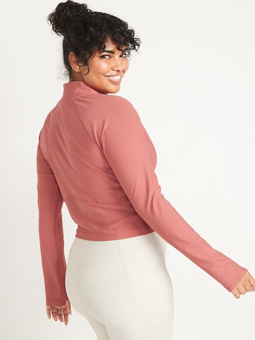 Image number 6 showing, PowerSoft Cropped Quarter-Zip Performance Top