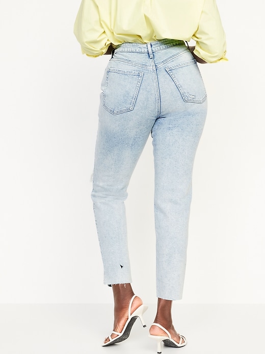 Image number 6 showing, High-Waisted Button-Fly OG Straight Ripped Side-Slit Jeans