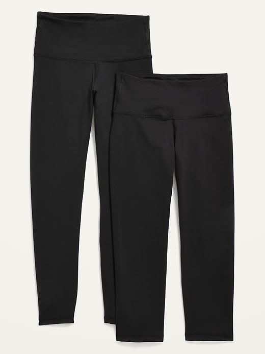 Image number 1 showing, High-Waisted 7/8 and Crop Leggings 2-Pack