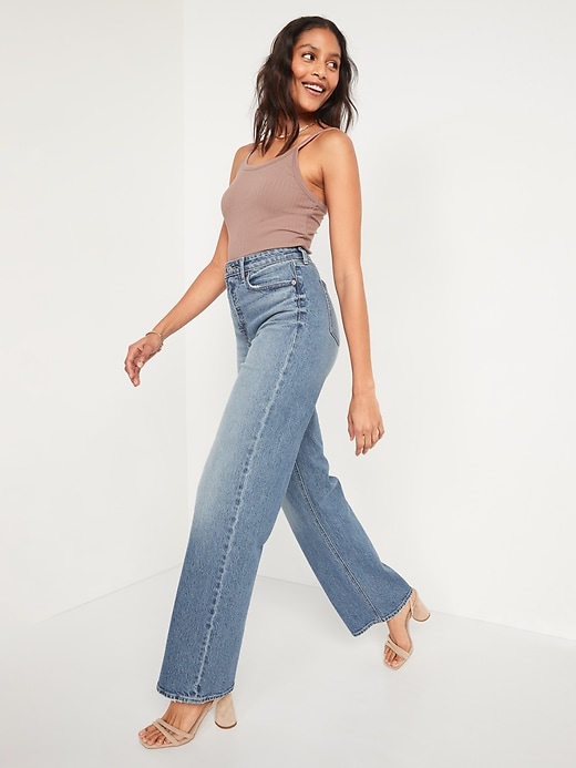 Image number 3 showing, Extra High-Waisted Wide-Leg Jeans