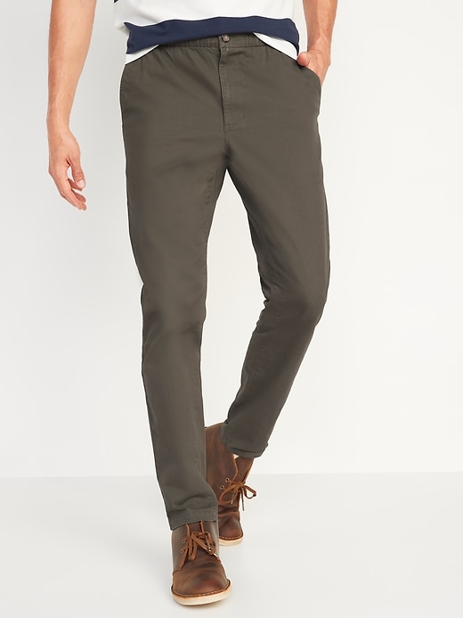 View large product image 1 of 1. Slim Taper Built-In Flex Pull-On Chino Pants