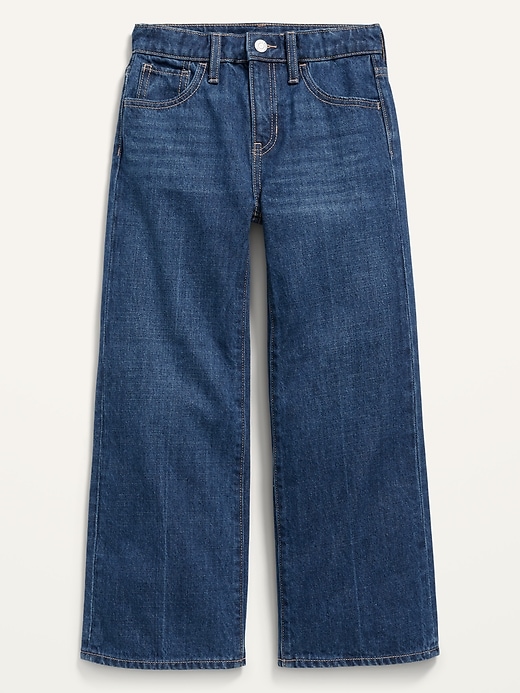 View large product image 2 of 3. High-Waisted Baggy Wide-Leg Jeans for Girls