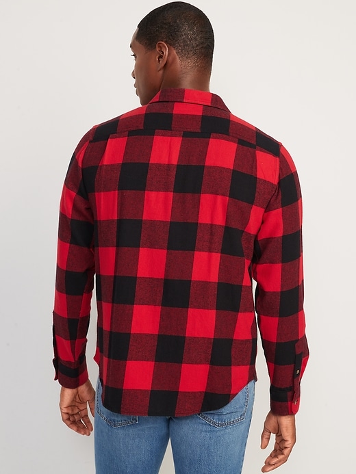 Regular Fit Plaid Flannel Shirt For Men Old Navy