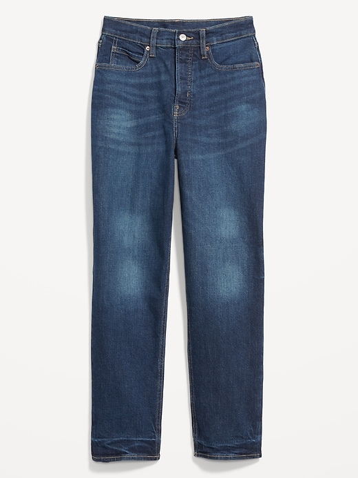 Image number 4 showing, Curvy Extra High-Waisted Button-Fly Sky-Hi Straight Jeans