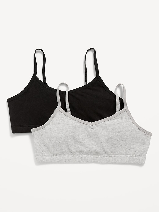 View large product image 1 of 1. Jersey-Knit Padded Starter Bra 2-Pack for Girls