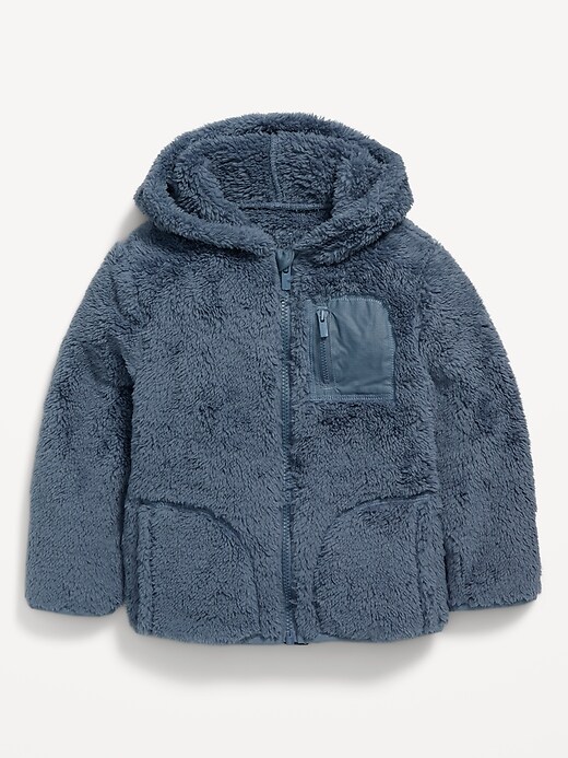 View large product image 1 of 1. Hooded Sherpa Utility Zip Jacket for Toddler Boys