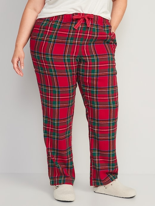 Image number 7 showing, Mid-Rise Flannel Pajama Pants