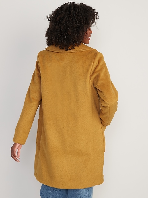 Image number 2 showing, Oversized Soft-Brushed Overcoat for Women