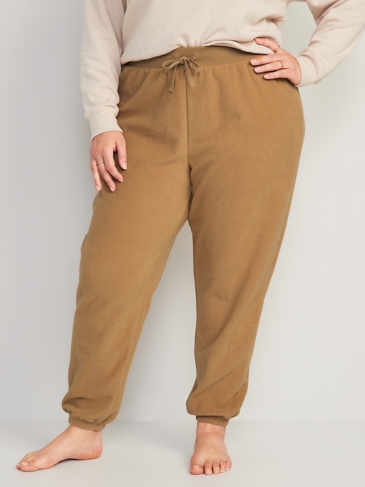 Image number 7 showing, High-Waisted Microfleece Lounge Jogger Sweatpants