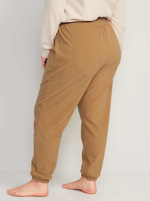 Image number 8 showing, High-Waisted Microfleece Lounge Jogger Sweatpants
