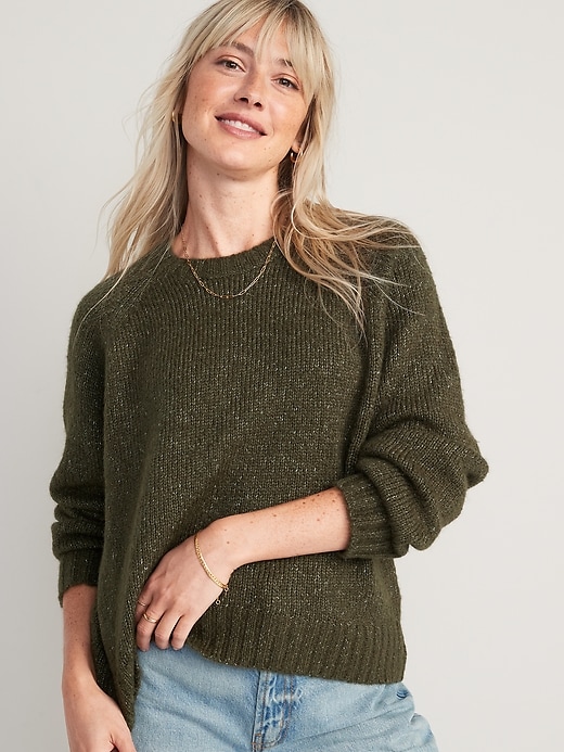 Image number 1 showing, Cozy Shaker-Stitch Pullover Sweater