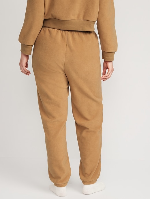 Image number 6 showing, High-Waisted Microfleece Lounge Jogger Sweatpants