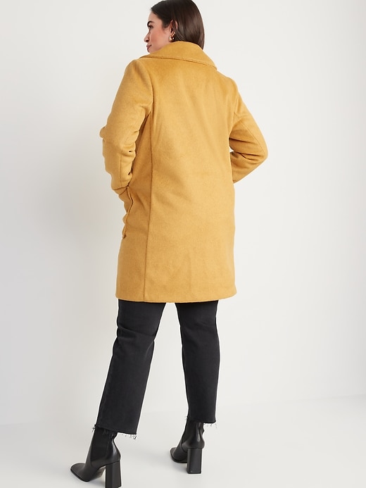 Image number 6 showing, Oversized Soft-Brushed Overcoat for Women