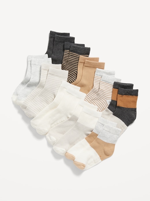 View large product image 1 of 1. Unisex Crew Socks 10-Pack for Toddler & Baby