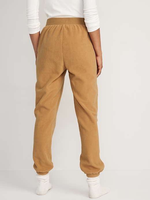 Image number 2 showing, High-Waisted Microfleece Lounge Jogger Sweatpants