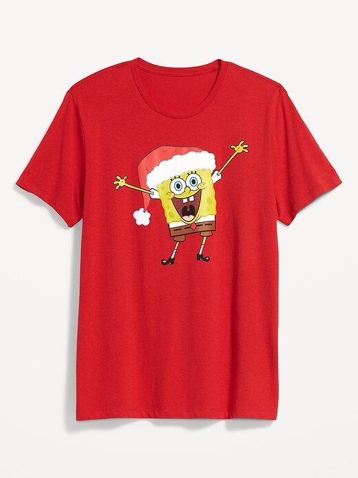 View large product image 1 of 1. SpongeBob SquarePants™ Christmas Matching T-Shirt for Adults