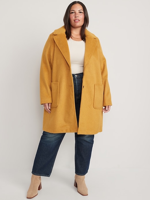 Image number 7 showing, Oversized Soft-Brushed Overcoat for Women