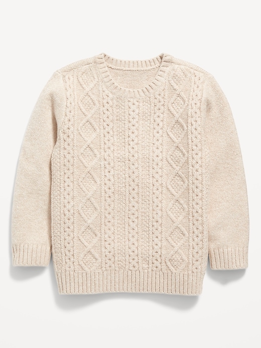 View large product image 1 of 2. Unisex Cable-Knit Pullover Sweater for Toddler