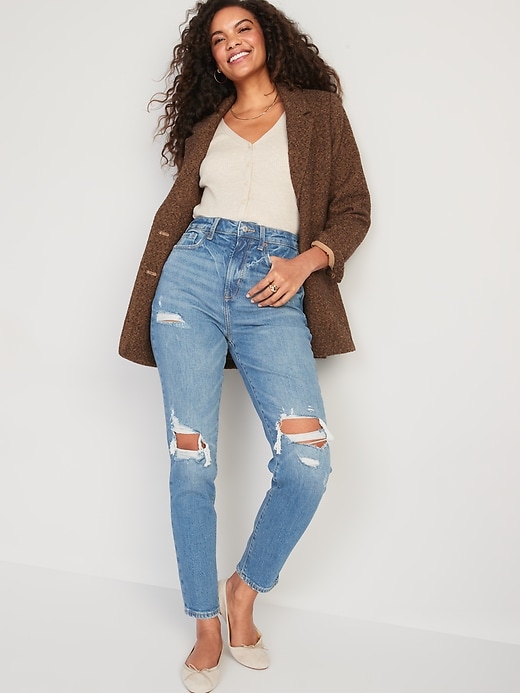 Image number 3 showing, Higher High-Waisted OG Straight Ripped Jeans for Women
