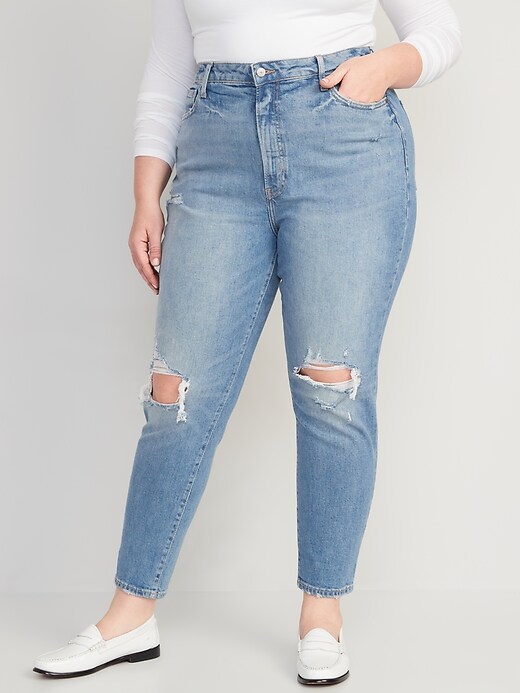 Image number 7 showing, Higher High-Waisted OG Straight Ripped Jeans for Women