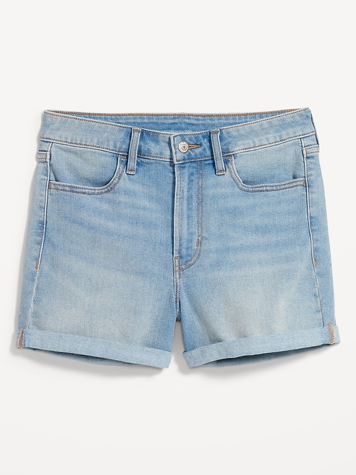 Image number 4 showing, High-Waisted Wow Jean Shorts -- 3-inch inseam