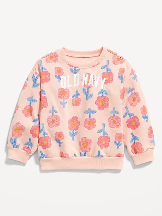 View large product image 1 of 2. Printed Logo-Graphic Crew-Neck Sweatshirt for Toddler Girls