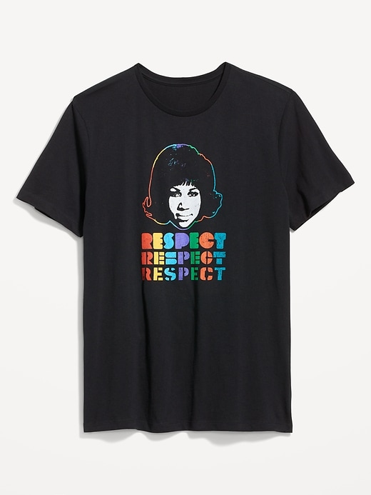 View large product image 1 of 1. Aretha Franklin™ "Respect" Gender-Neutral T-Shirt for Adults