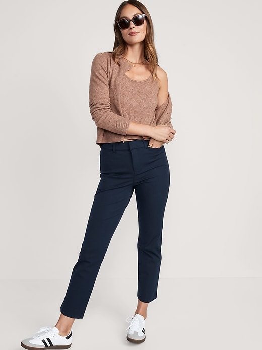 Image number 7 showing, High-Waisted Pixie Straight Ankle Pants