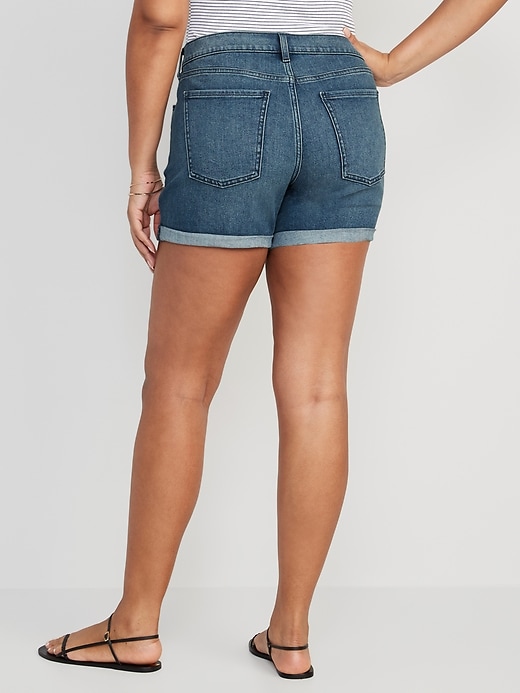 Image number 6 showing, Mid-Rise Wow Jean Shorts -- 5-inch inseam