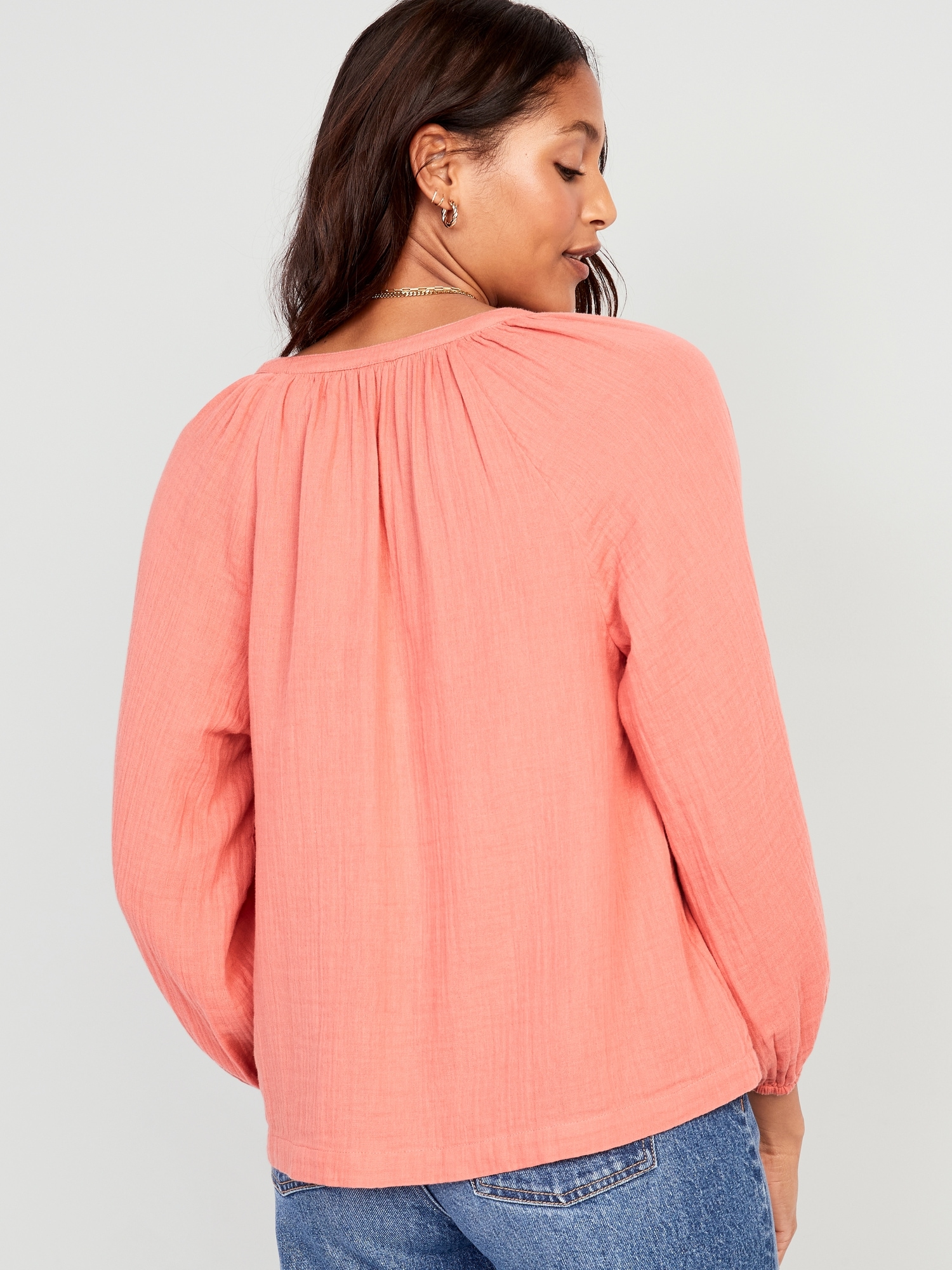 Split Neck Blouse For Women Old Navy