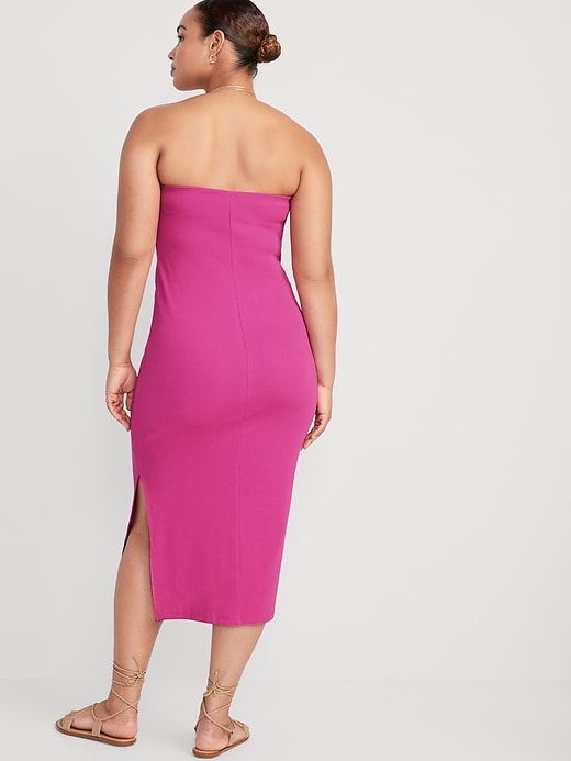 Image number 6 showing, Fitted Strapless Rib-Knit Midi Tube Dress