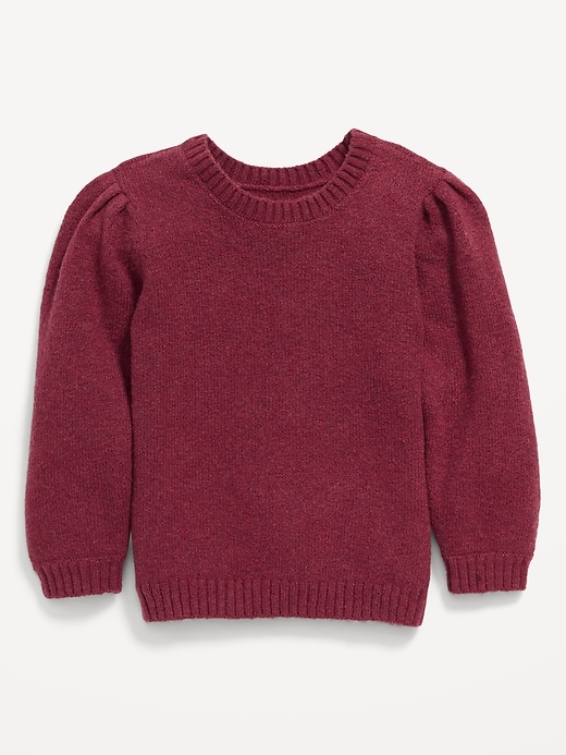 View large product image 1 of 1. Cozy Puff-Sleeve Sweater for Toddler Girls