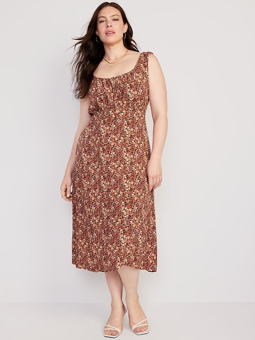 Image number 6 showing, Waist-Defined Crepe Midi Dress
