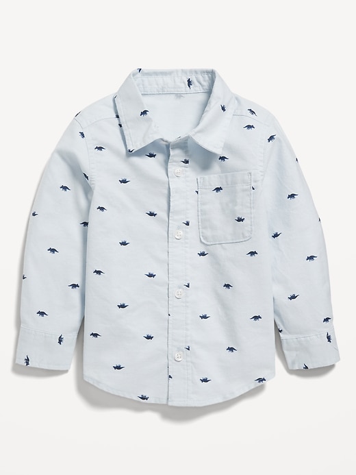 View large product image 1 of 2. Printed Oxford Long-Sleeve Shirt for Toddler Boys