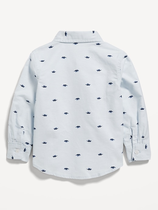 View large product image 2 of 2. Printed Oxford Long-Sleeve Shirt for Toddler Boys